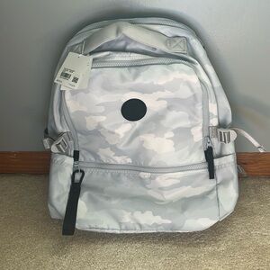 Brand new with tags Lululemon New Crew Backpack in white/grey camo